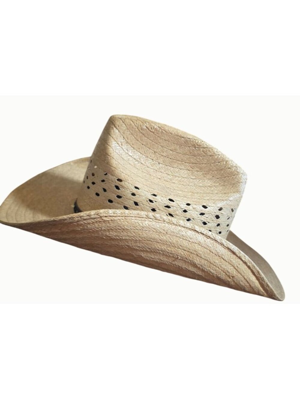 Vintage Goorin of California "Nugget" Straw Cowboy Hat Vented Medium Size 7 USA - Picture 4 of 10